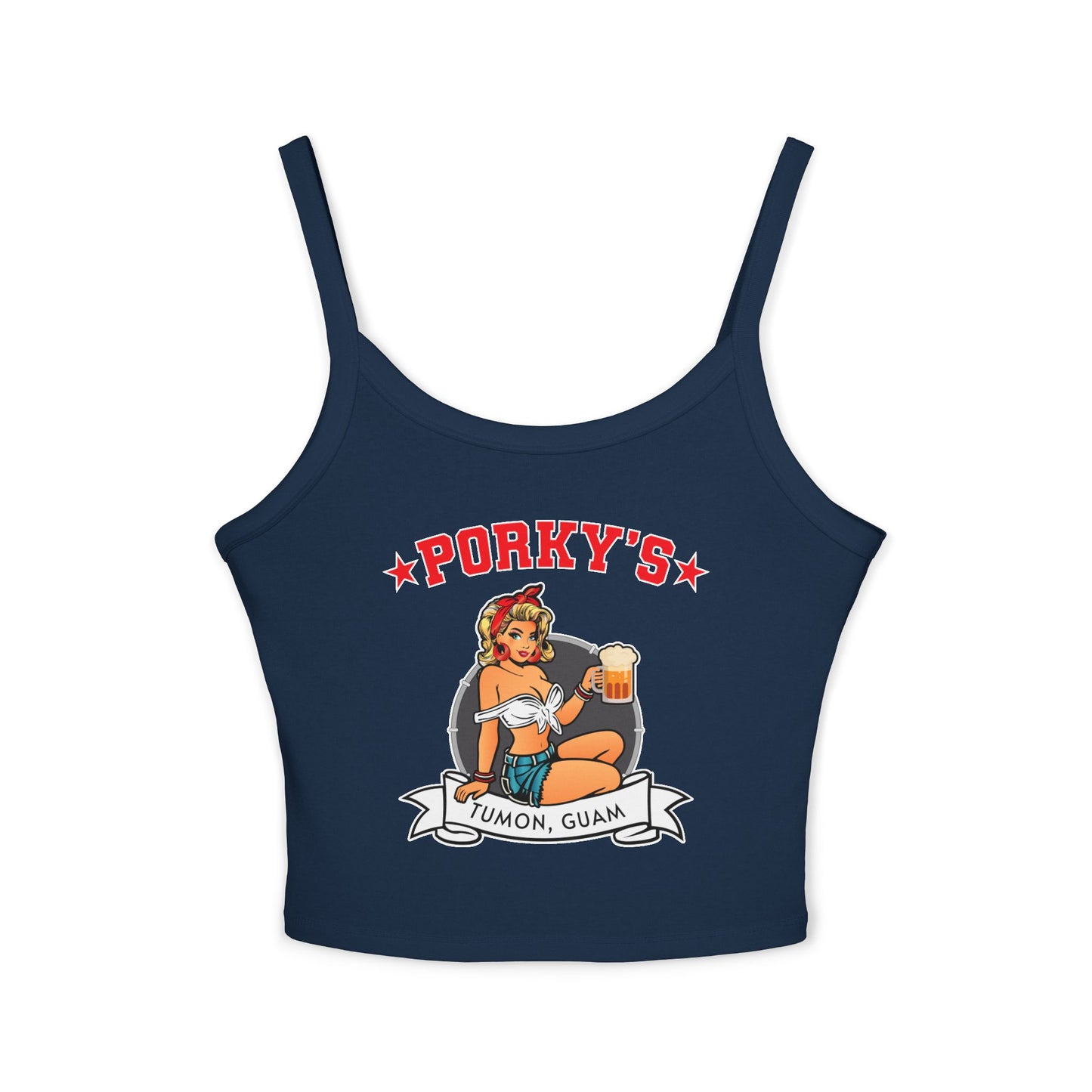 Women's Spaghetti Strap Tank Top -New Pin Up Front