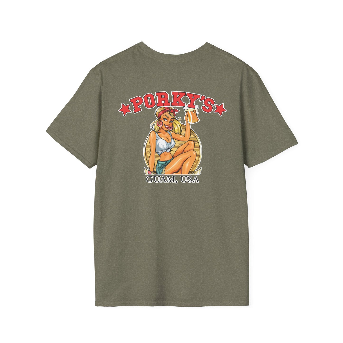 (OG Pin UP Girl) Porky's Guam Unisex Softstyle T-Shirt