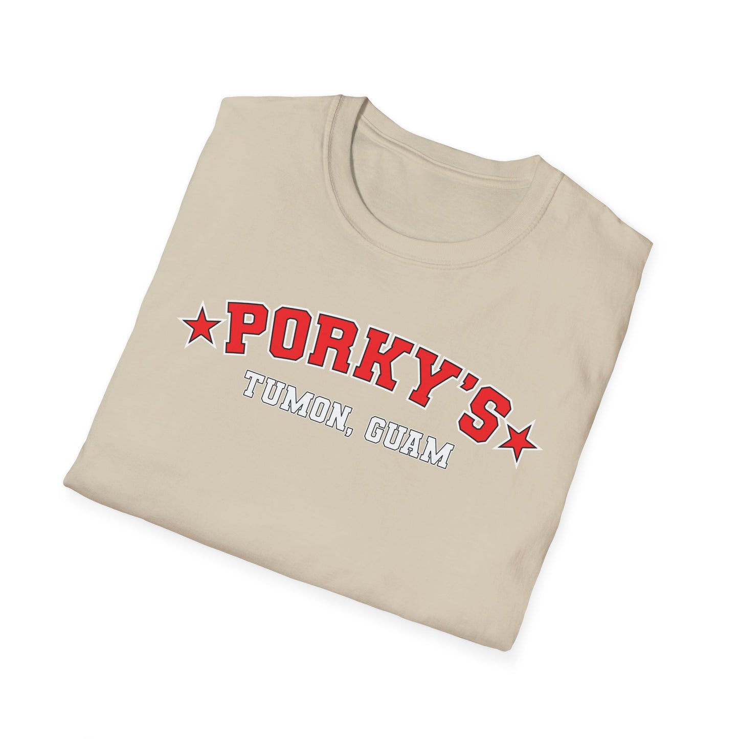 (NEW Pin UP Girl) Porky's Guam Unisex Softstyle T-Shirt