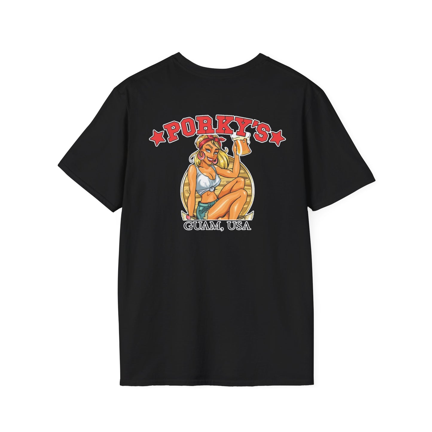 (OG Pin UP Girl) Porky's Guam Unisex Softstyle T-Shirt