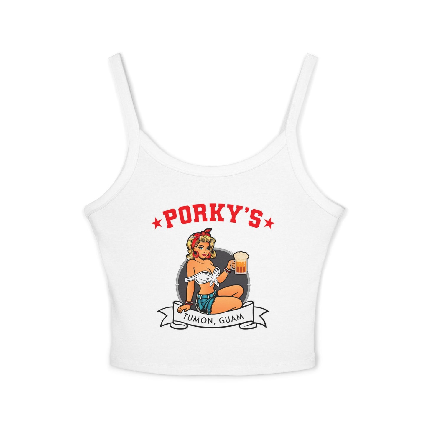 Women's Spaghetti Strap Tank Top -New Pin Up Front