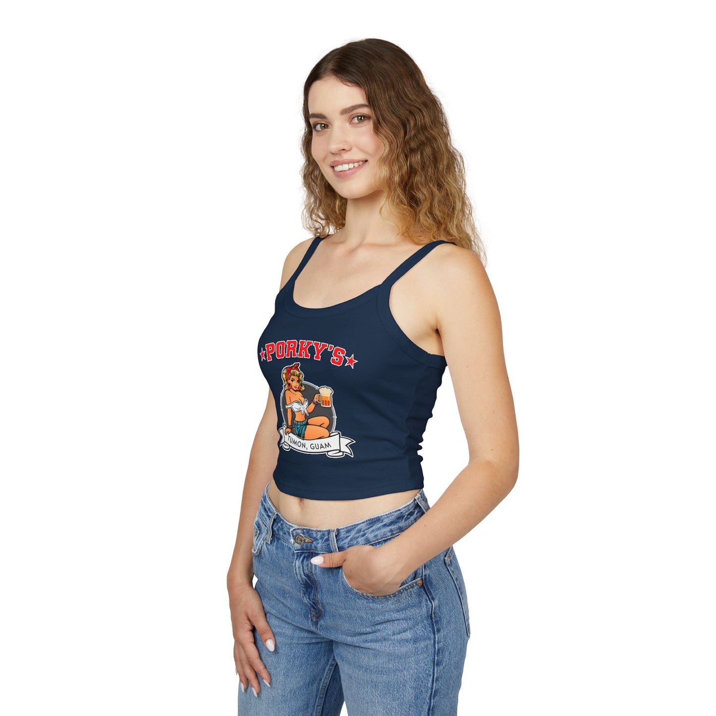 Women's Spaghetti Strap Tank Top -New Pin Up Front