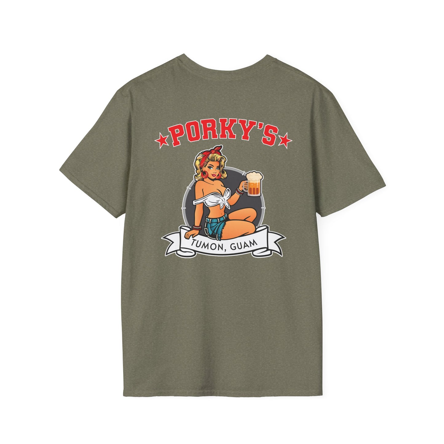 (NEW Pin UP Girl) Porky's Guam Unisex Softstyle T-Shirt