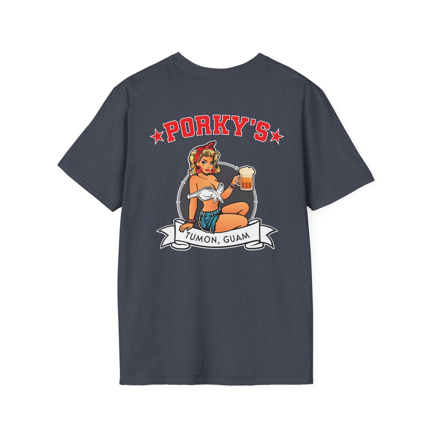 (NEW Pin UP Girl) Porky's Guam Unisex Softstyle T-Shirt