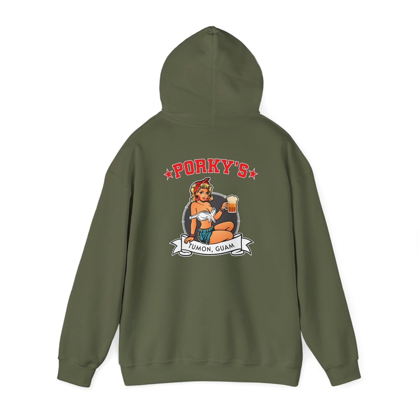 (New Pin UP Girl) Unisex Porky's Hoodie Pullover - Heavy Blend Sweatshirt