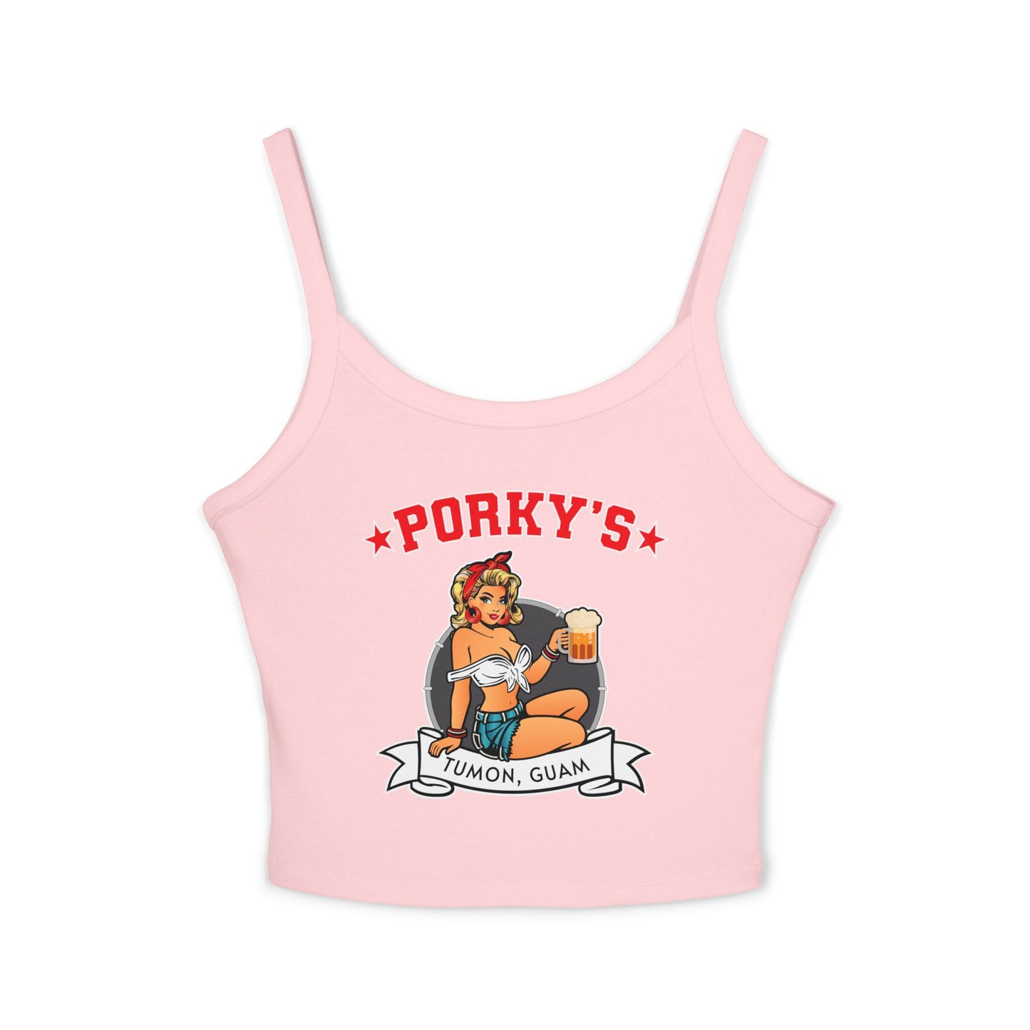 Women's Spaghetti Strap Tank Top -New Pin Up Front