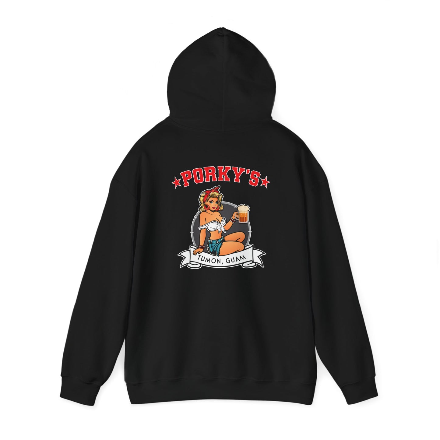 (New Pin UP Girl) Unisex Porky's Hoodie Pullover - Heavy Blend Sweatshirt