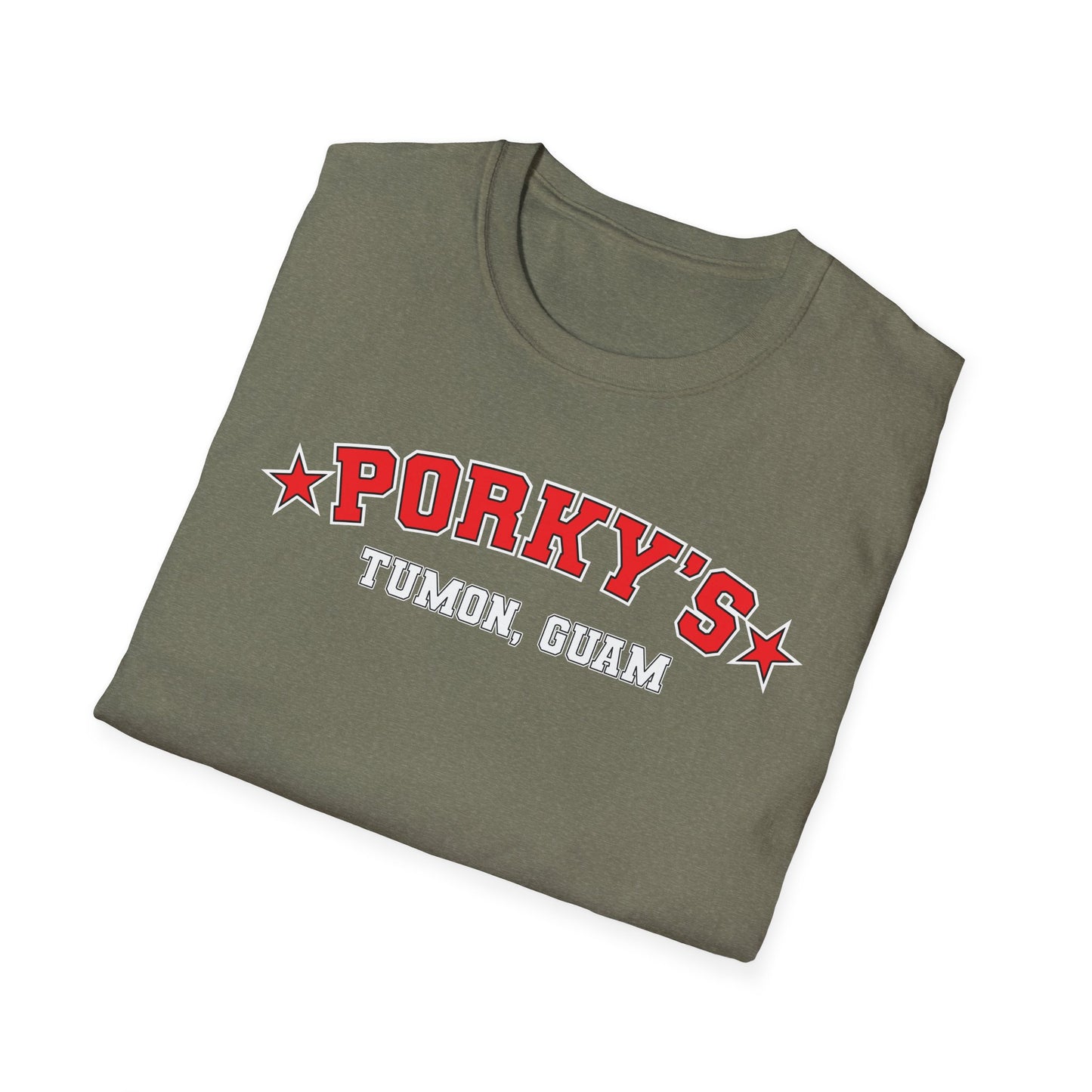 (NEW Pin UP Girl) Porky's Guam Unisex Softstyle T-Shirt