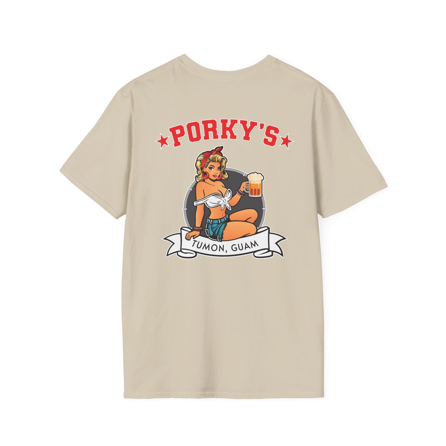 (NEW Pin UP Girl) Porky's Guam Unisex Softstyle T-Shirt
