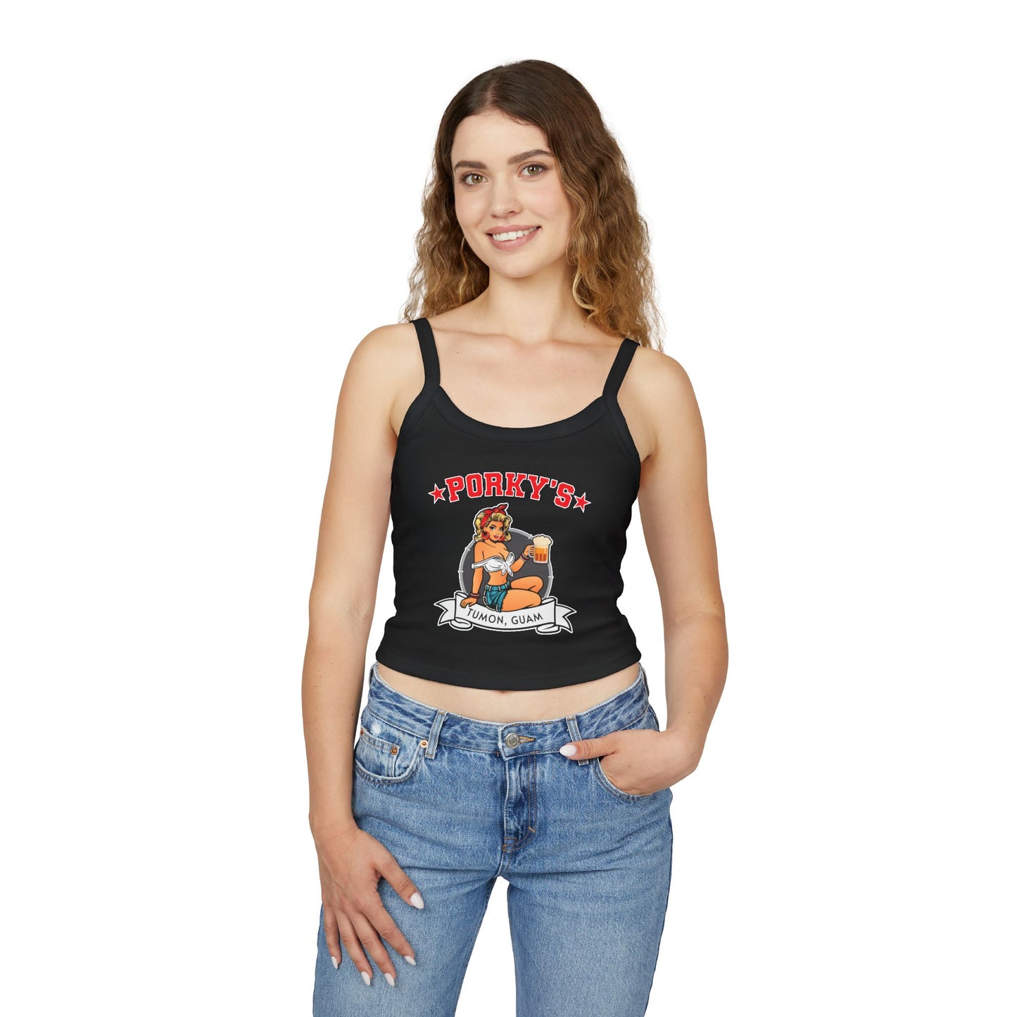Women's Spaghetti Strap Tank Top -New Pin Up Front