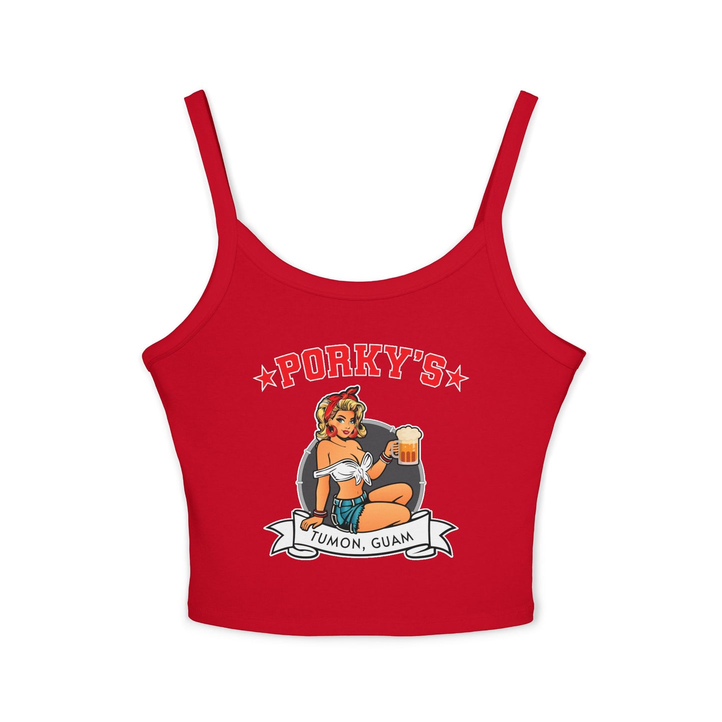 Women's Spaghetti Strap Tank Top -New Pin Up Front