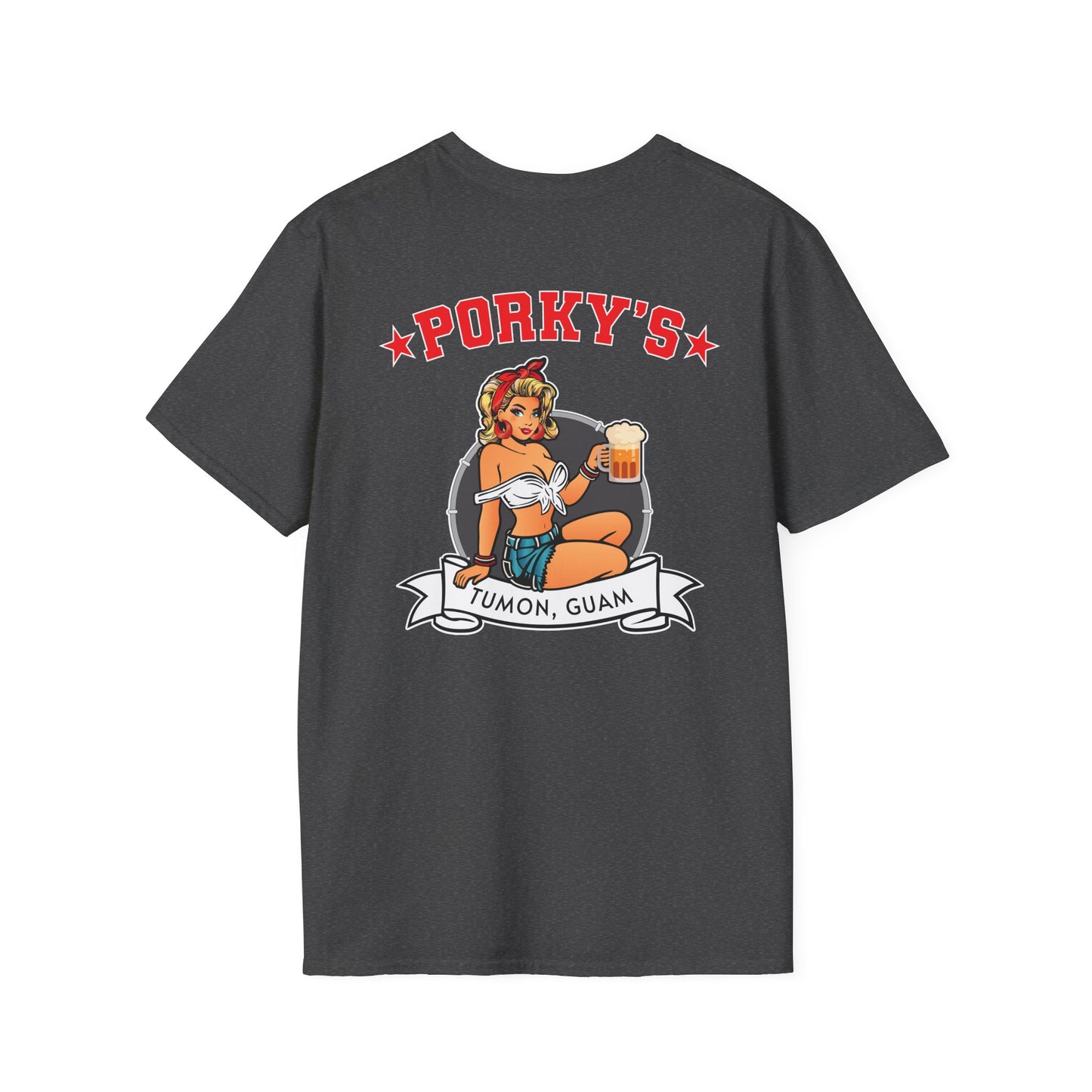 (NEW Pin UP Girl) Porky's Guam Unisex Softstyle T-Shirt