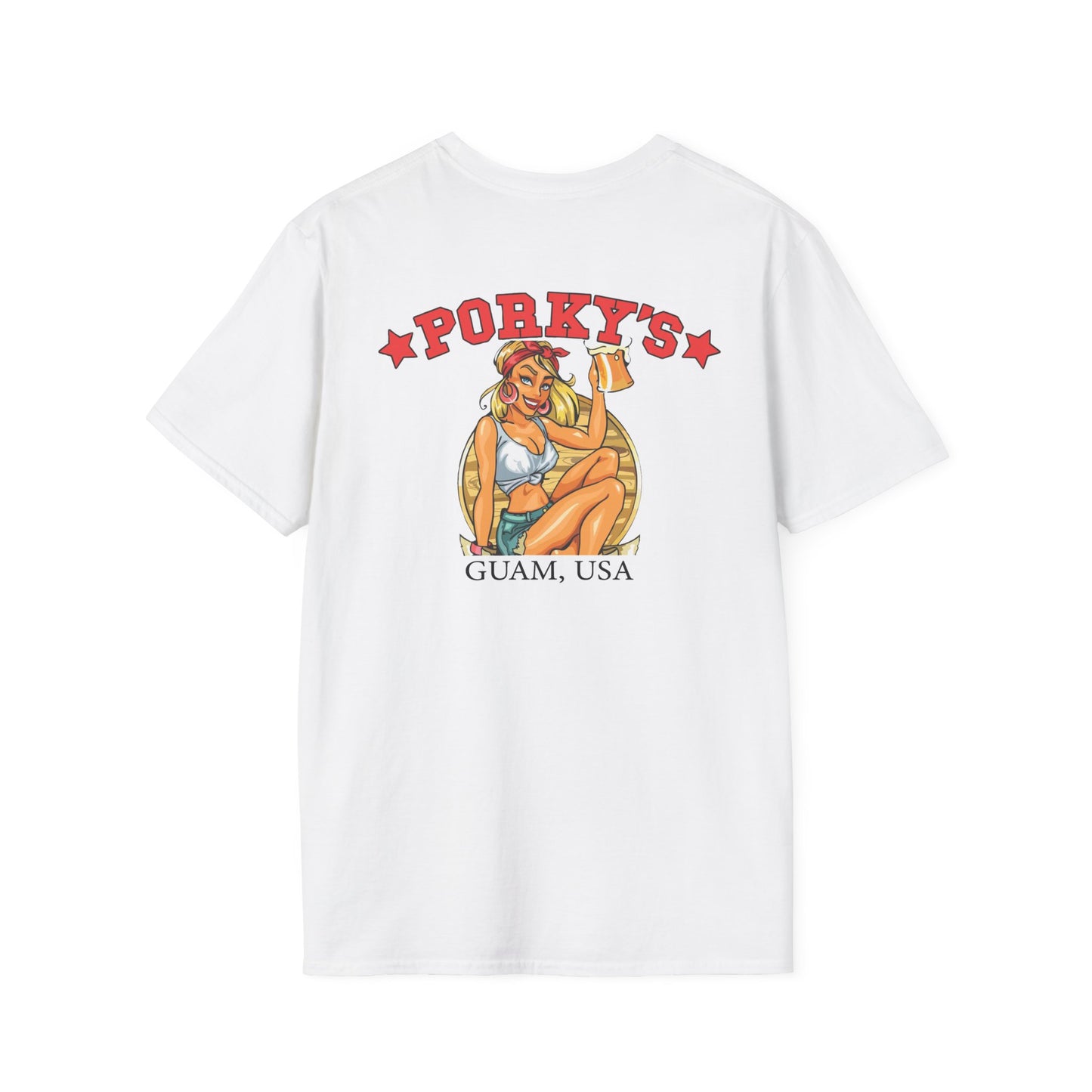 (OG Pin UP Girl) Porky's Guam Unisex Softstyle T-Shirt