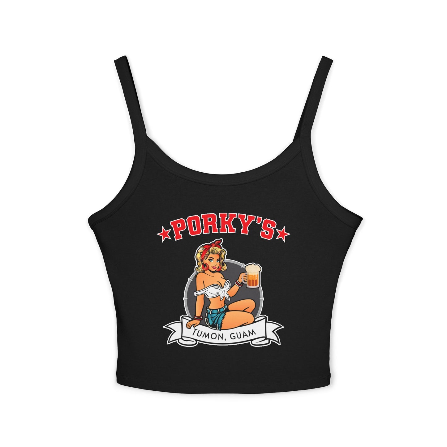 Women's Spaghetti Strap Tank Top -New Pin Up Front