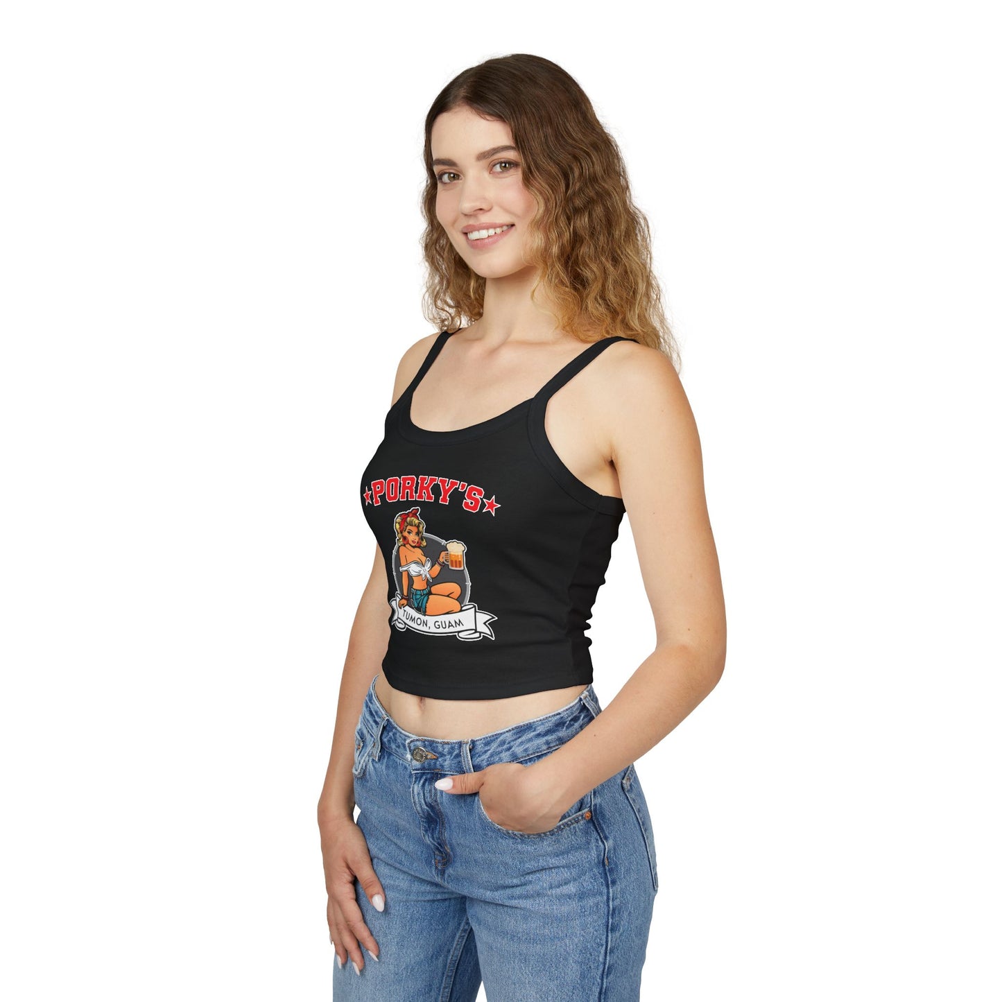 Women's Spaghetti Strap Tank Top -New Pin Up Front