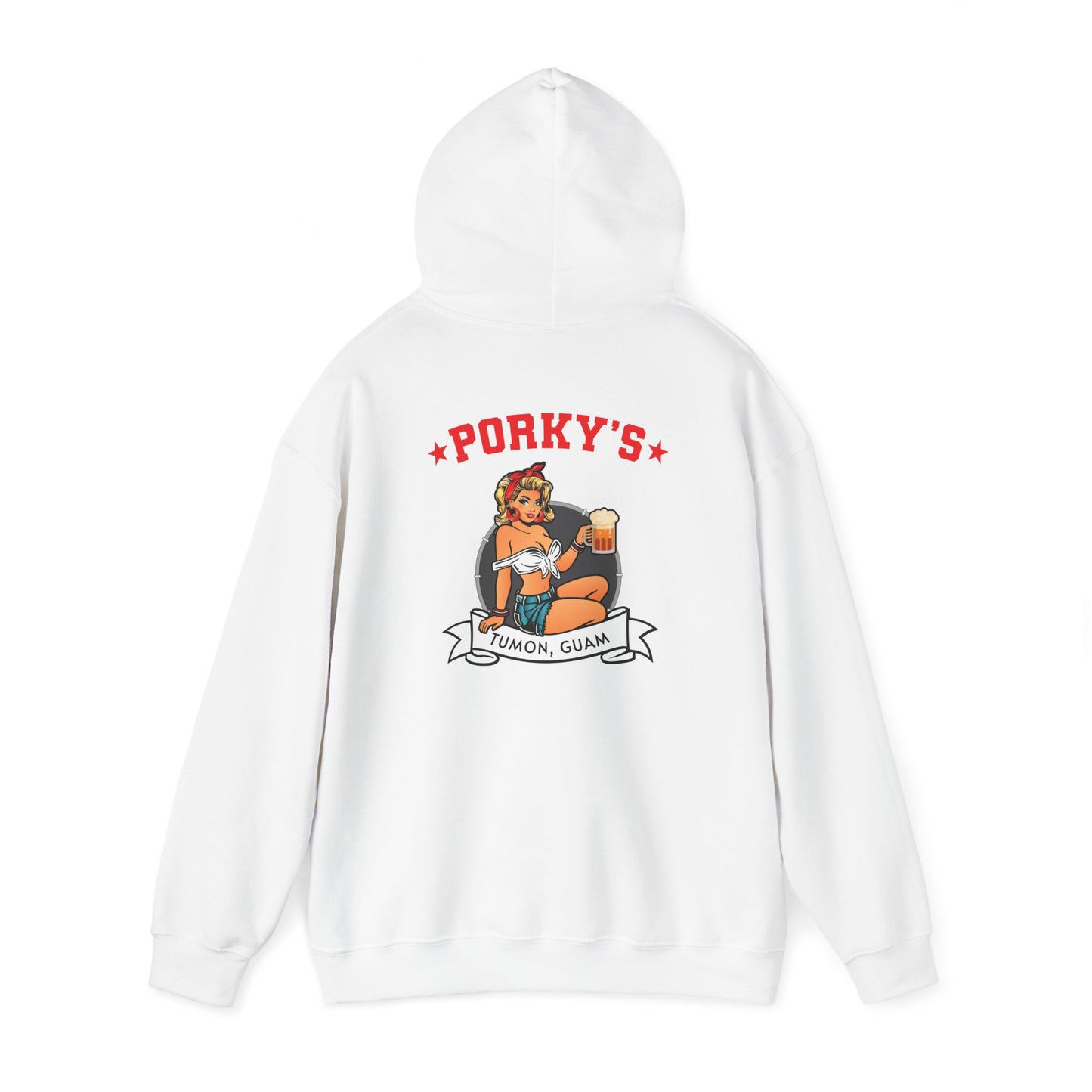 (New Pin UP Girl) Unisex Porky's Hoodie Pullover - Heavy Blend Sweatshirt