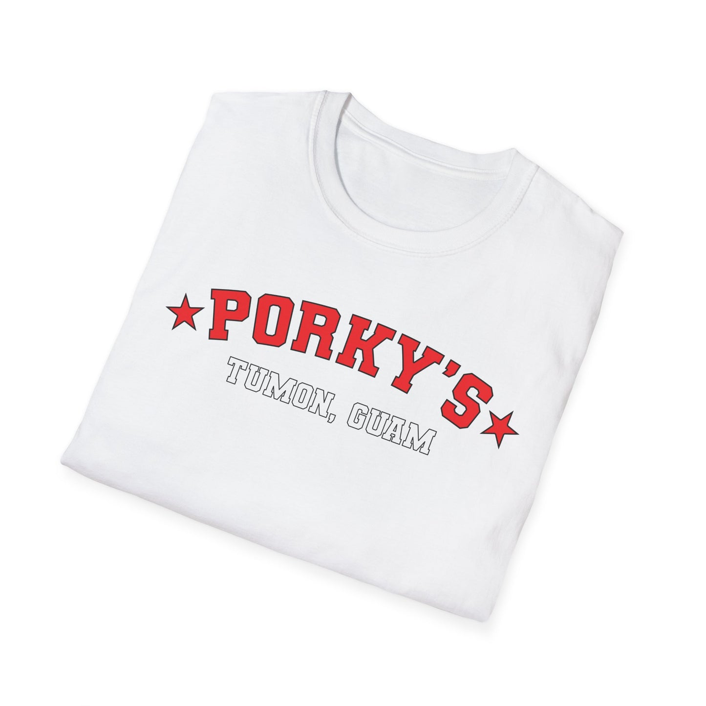 (OG Pin UP Girl) Porky's Guam Unisex Softstyle T-Shirt