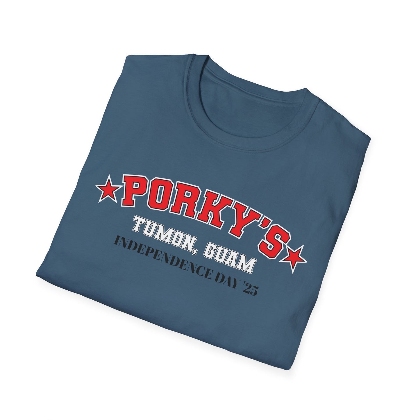 Porkys Unisex Softstyle T-Shirt for Independence Day,  4th of July