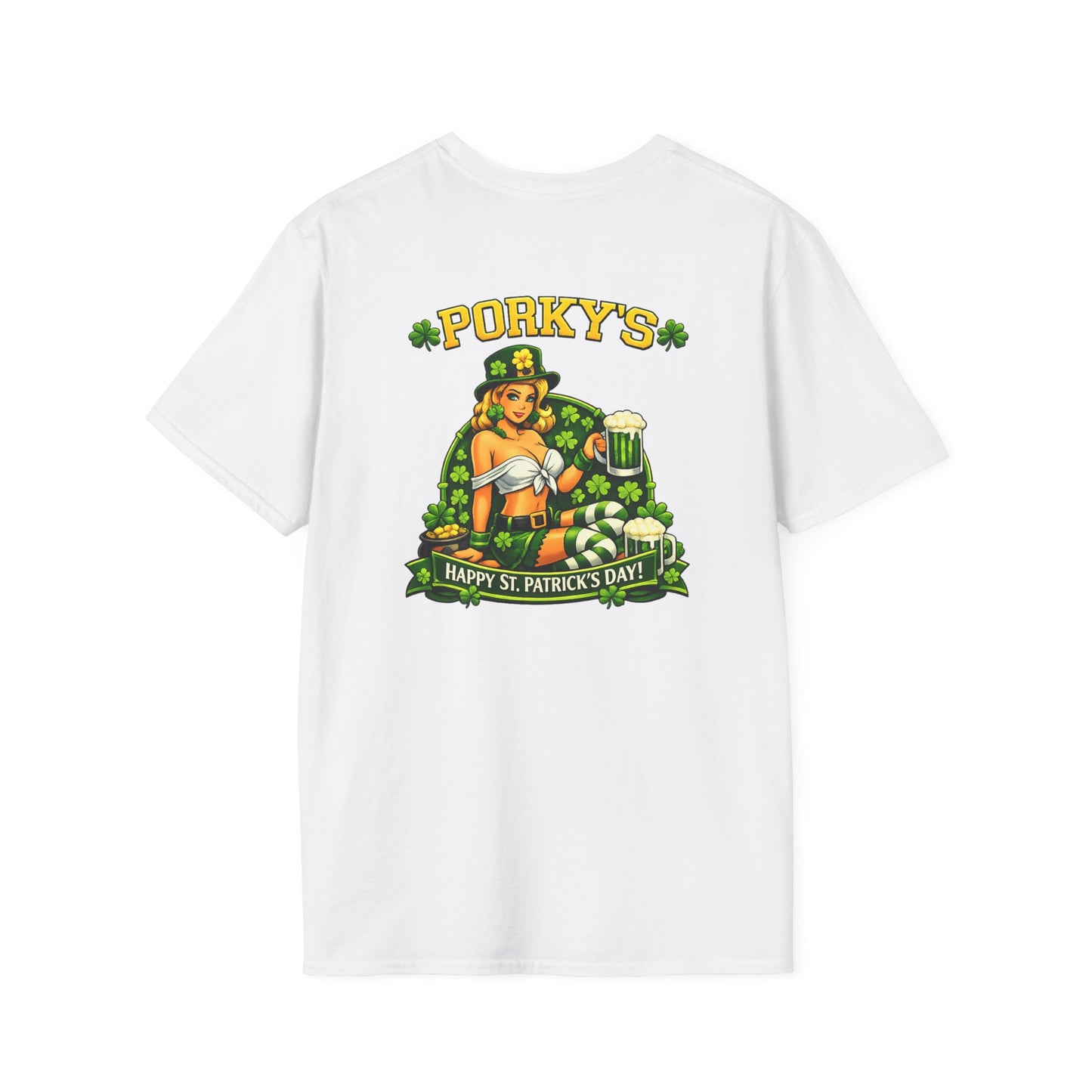Porky’s St. Patrick’s Day T-Shirt — Lucky Leprechaun Beer Pub Tee