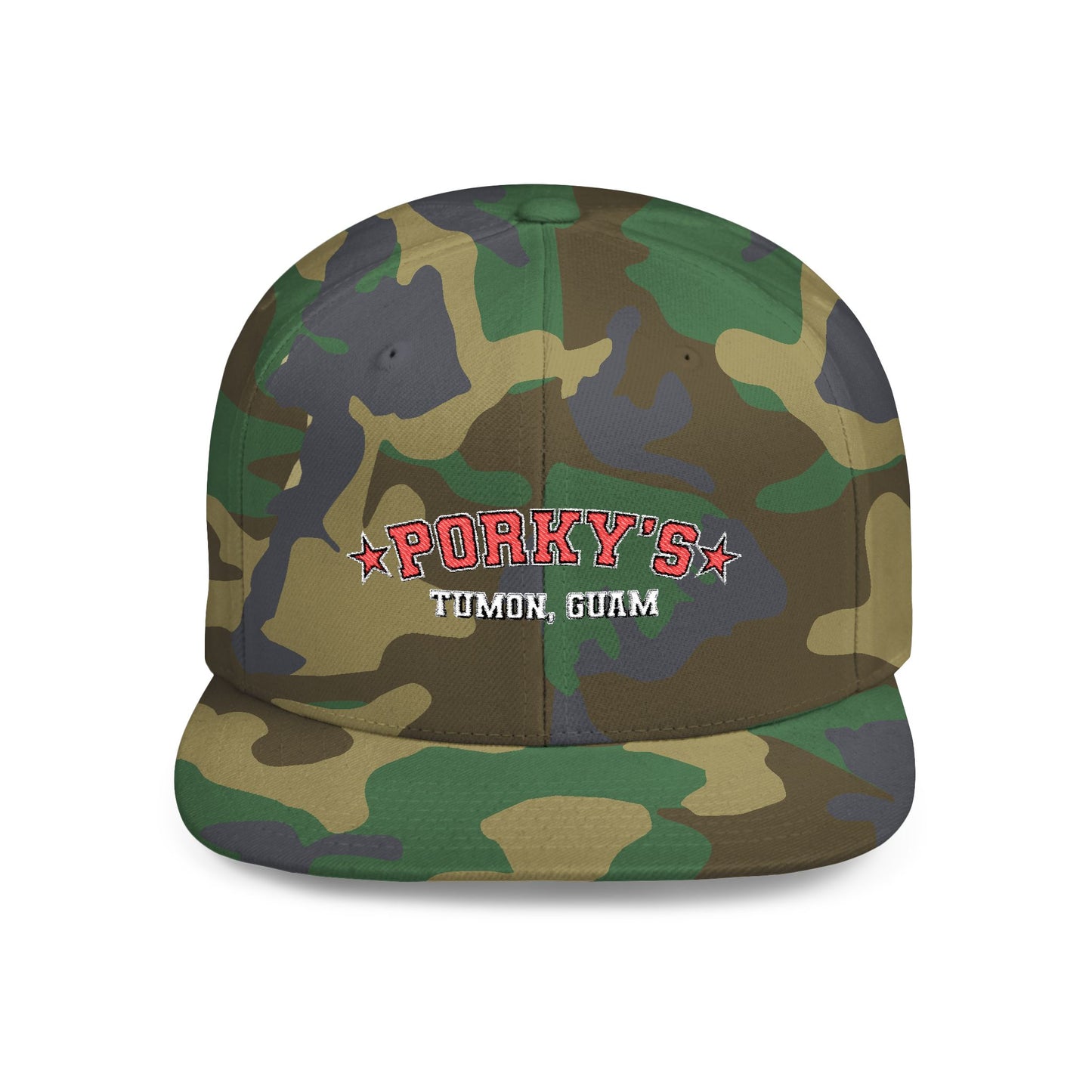 Porky's Guam Flat Bill Snapback Hat