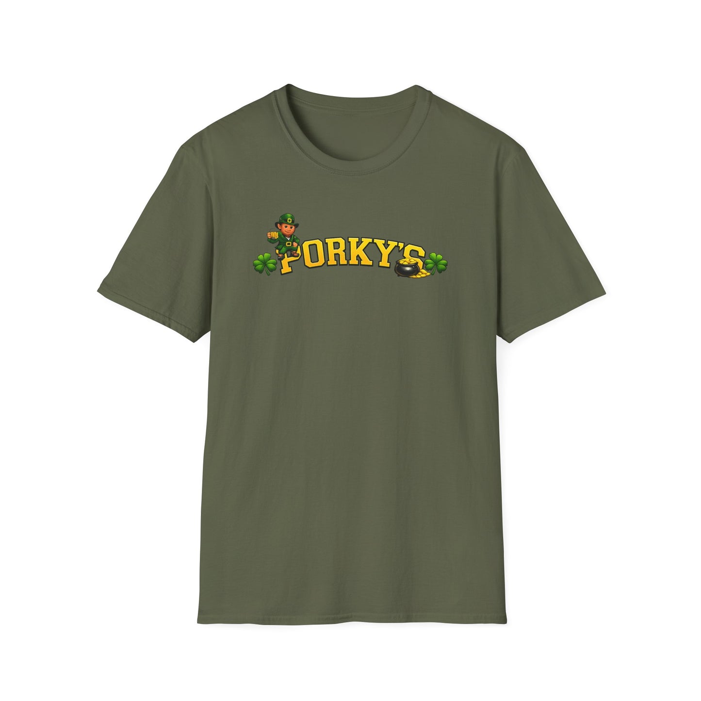 Porky’s St. Patrick’s Day T-Shirt — Lucky Leprechaun Beer Pub Tee