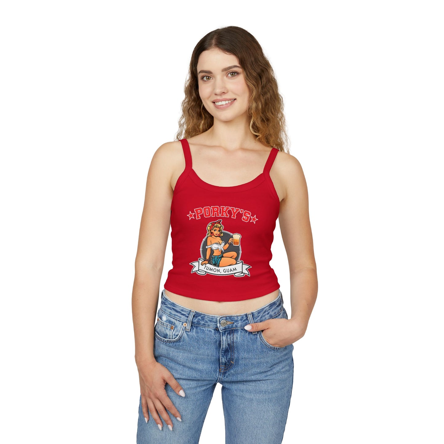Women's Spaghetti Strap Tank Top -New Pin Up Front