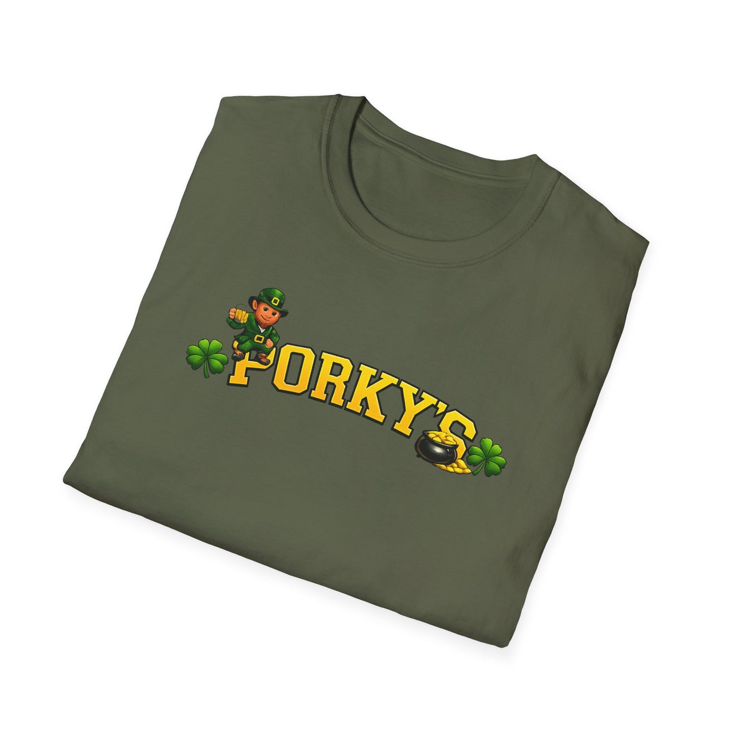 Porky’s St. Patrick’s Day T-Shirt — Lucky Leprechaun Beer Pub Tee